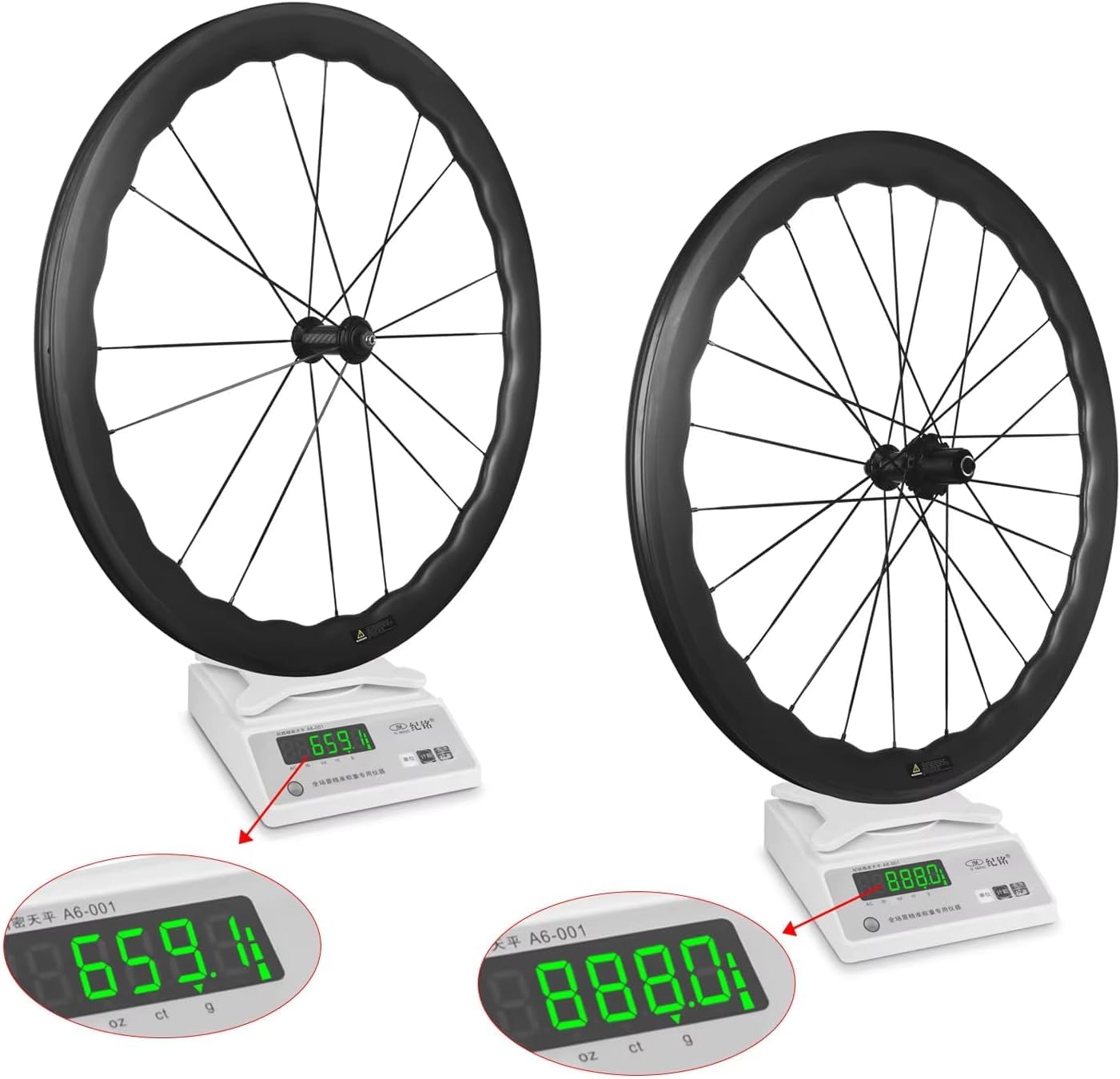 Ruote in Fibra di Carbonio per Bici da Corsa 700C Clincher Set di Ruote 50-45 Mm Superficie Opaca 28 Larghezza QR, Freno C/V, Compatibile HG con Pacchi Pignoni A 7/8/9/10/11/12 velocità