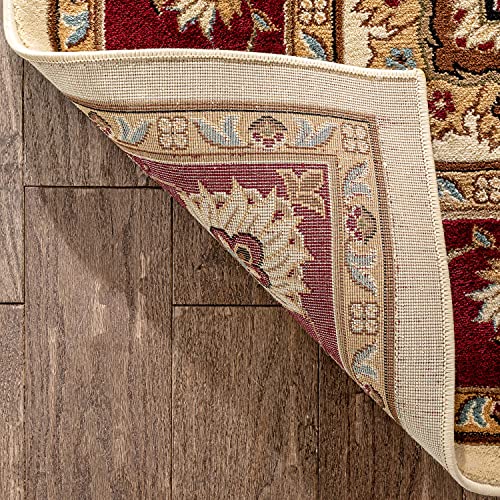 Sultan Sarouk Ivory Oriental Area Rug (10'11" X 15') Persian Floral Traditional Easy Clean Stain Fade Resistant Shed Free Modern Classic Contemporary Thick Soft Plush Living Dining Room Rug #TOP4