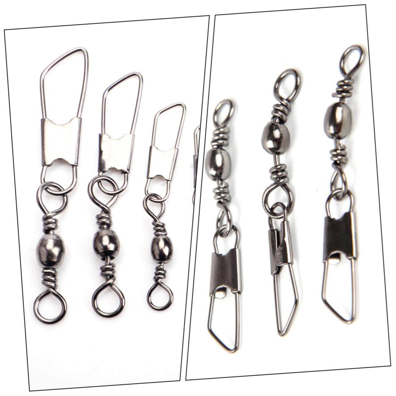 YARNOW 100 Pièces Émerillons à Roulement à Billes Connecteur Hameçon Émerillons Snaps Connecteur Matériel De Pêche en Eau Salée Métal Balle Accessoires De Pêche Faire Tourner Cuivre