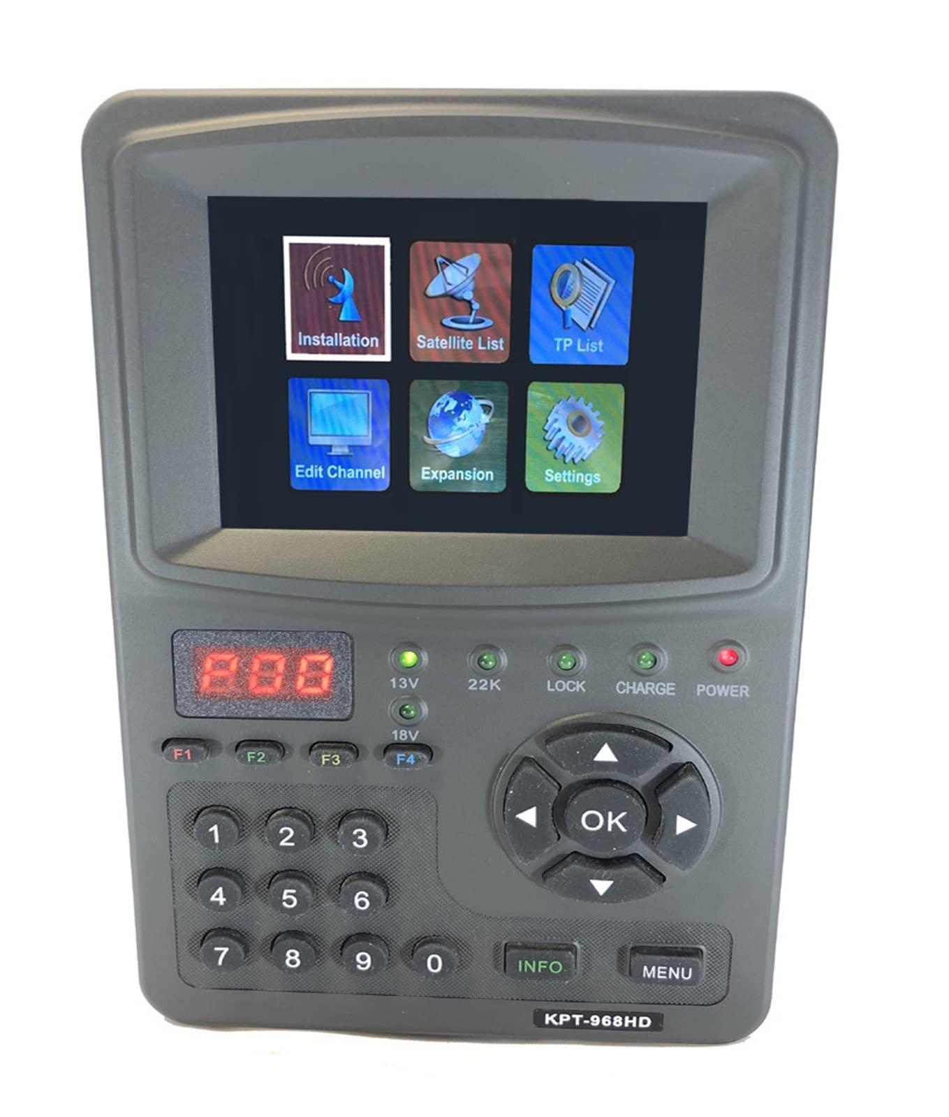 Receptor de Satélite, KPT-968HD DVB-S2+HEVC H2.65 Buscador de satélites 4K estrellas