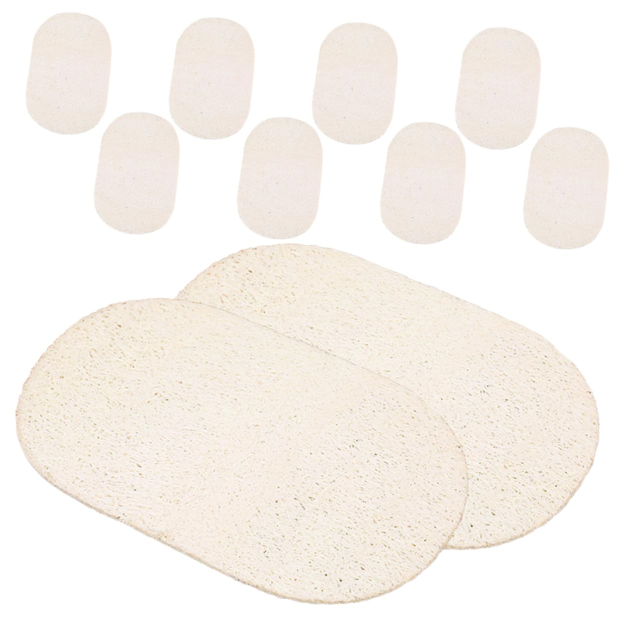 Alipis 5 Set Luffa per Lavare I Piatti Spugna della Loofah Naturale Asciugatutto Strofinaccio Cucina Strumenti per Il Lavaggio della Vasca Spugne Lavapavimenti Bianca 10 Pezzi * 5