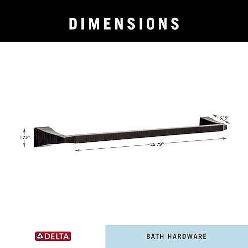 Miniatura 2 de DELTA FAUCET 75124-RB Dryden - Toallero montado en la pared de 24 pulgadas en bronce veneciano SpotShield