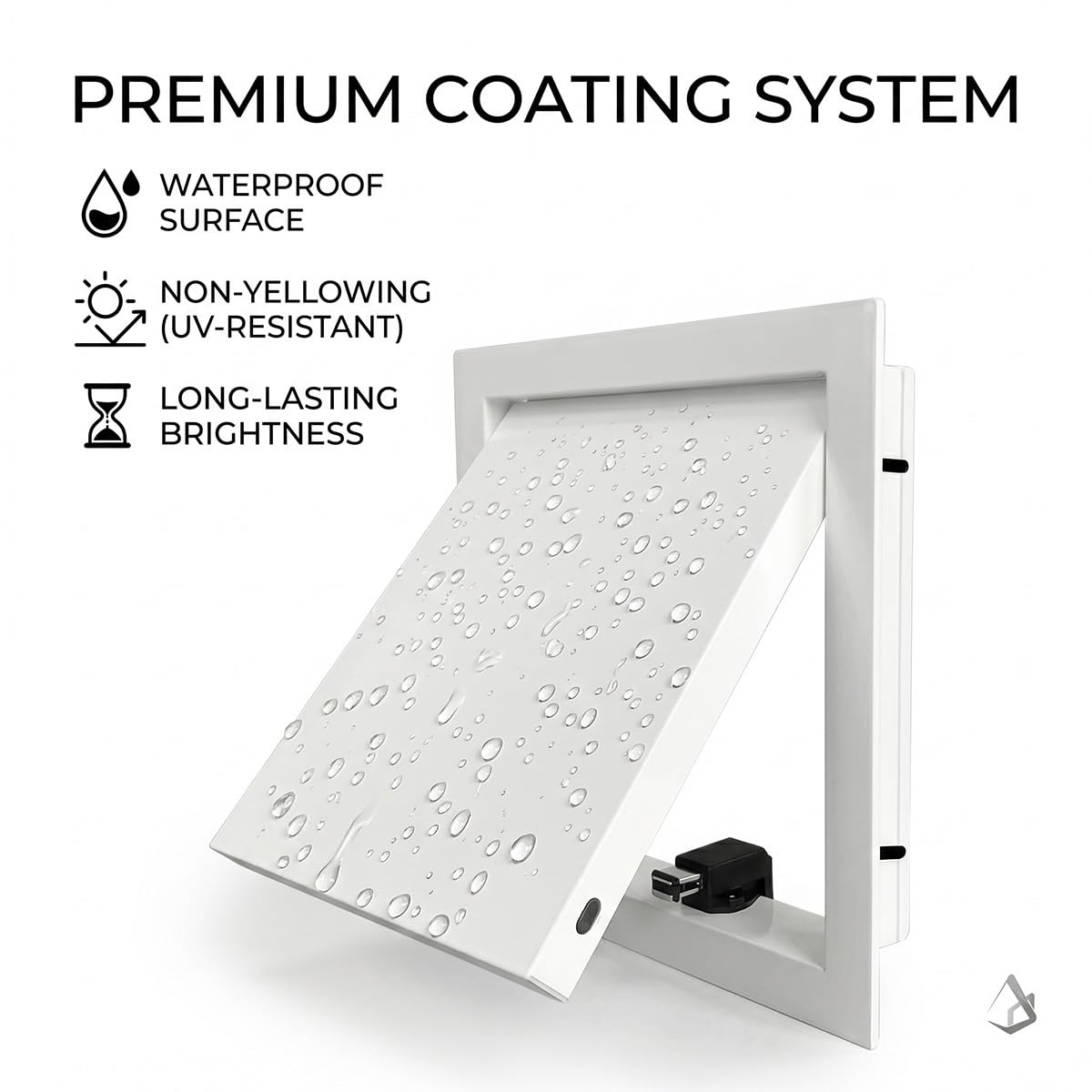 Trampilla de Inspección de Aluminio con Cierre Magnético, Puerta de Revisión Oculta. Panel de Acceso Alicatable para Techo y Pared en Plomería Baño, Montaje Empotrado Fácil.(White,150 x250 mm)