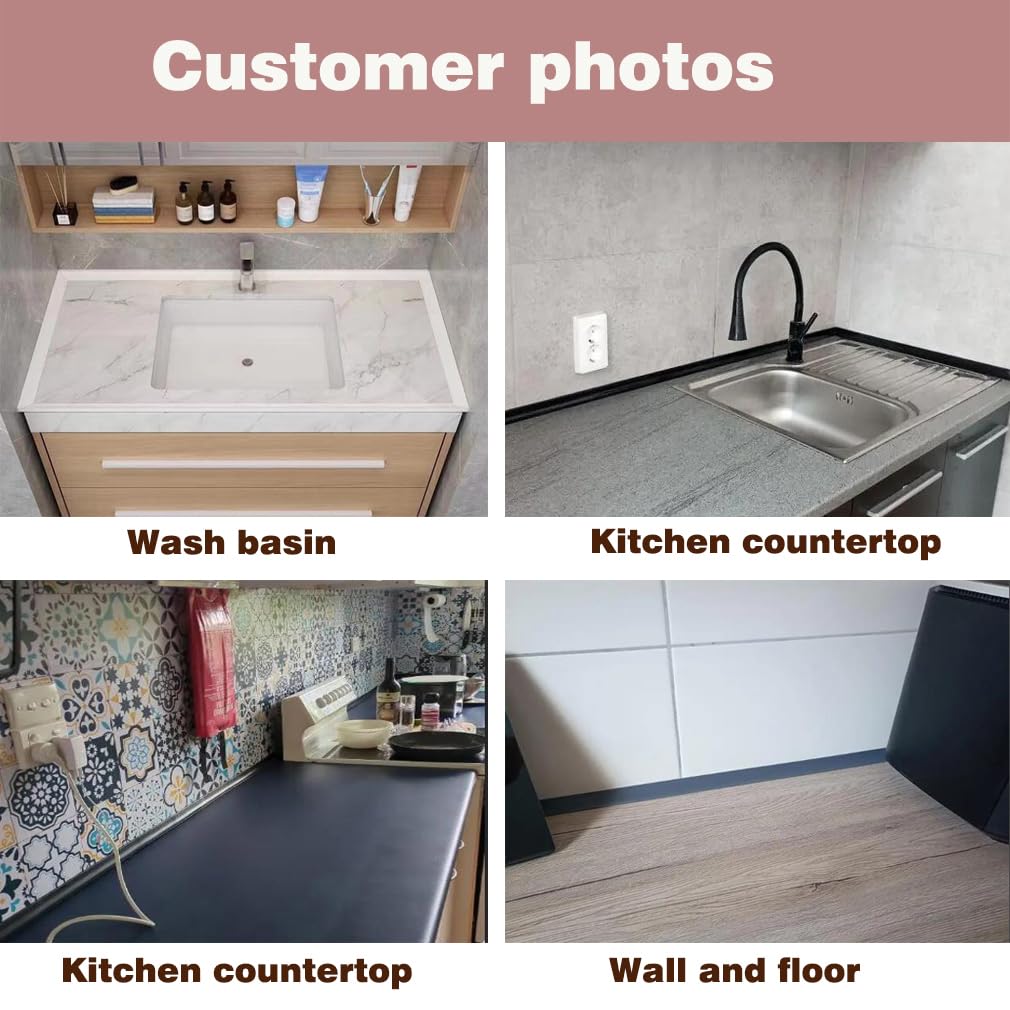 Listello Autoadesivo Per Cucina E Bagno – 3 M, Bianco, Profilo A L Per Giunti E Bordi