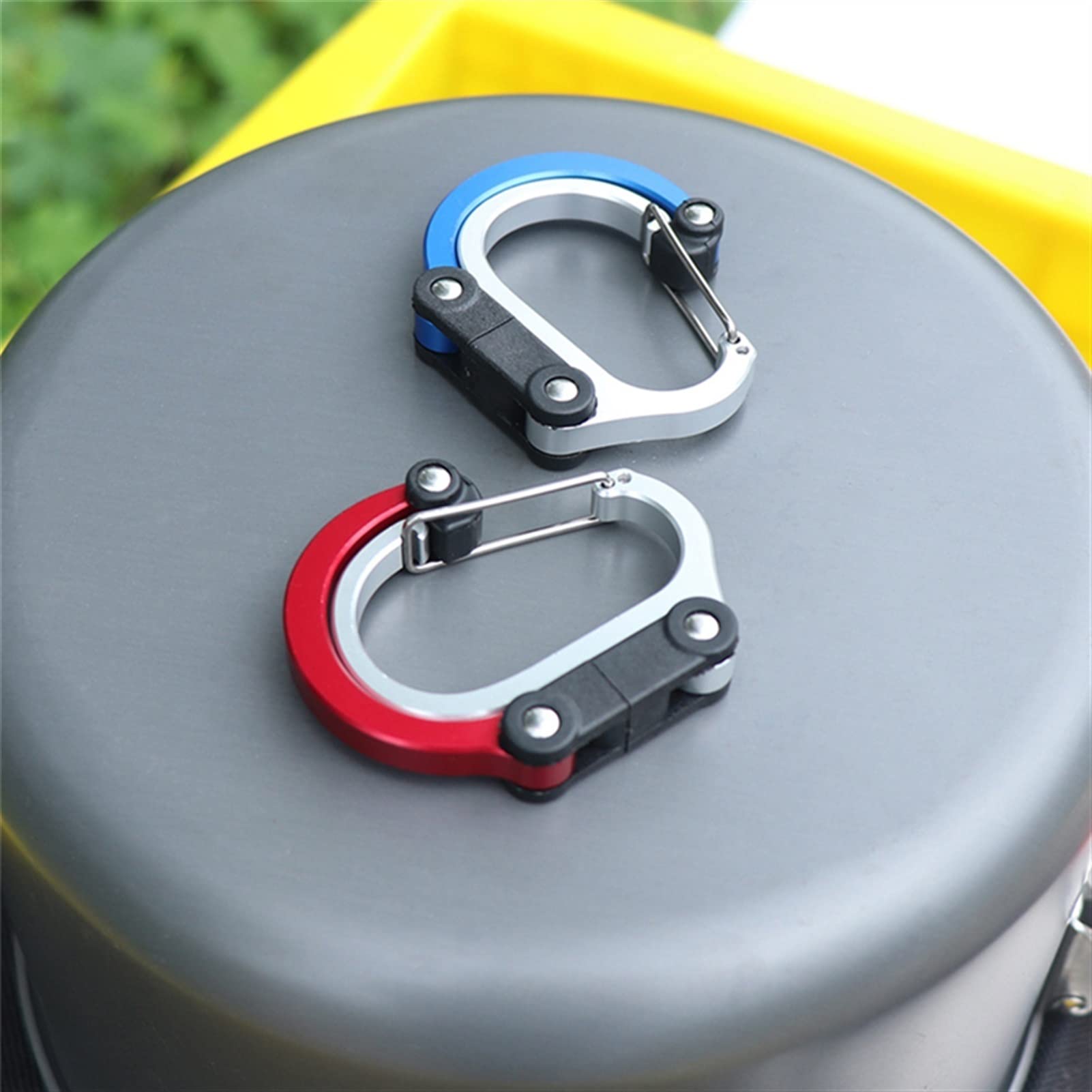 Moschettone ibrido con clip girevole, resistenti, for campeggio, escursionismo, viaggio, zaino, alpinismo, accessori for esterni