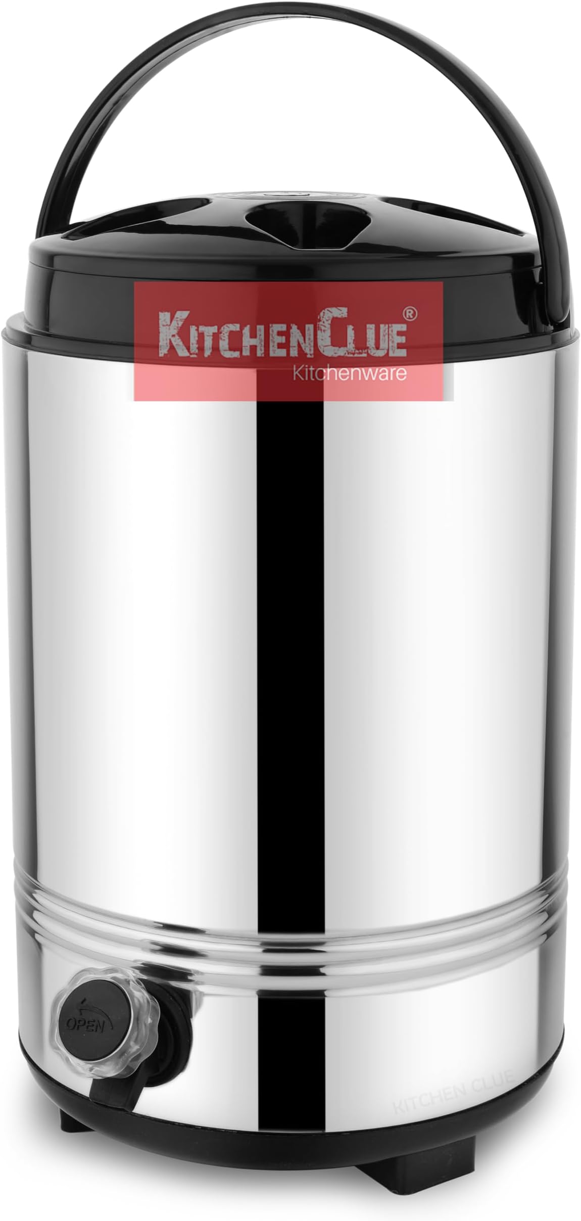 Stainless Steel Thermos/Water Container With Tap (10 Liter) Cool Drinking Water Dispenser For Office Home KitchenI PU Insulated Water Jug I Easy to Carry Handle I Easy to Clean & Maintain