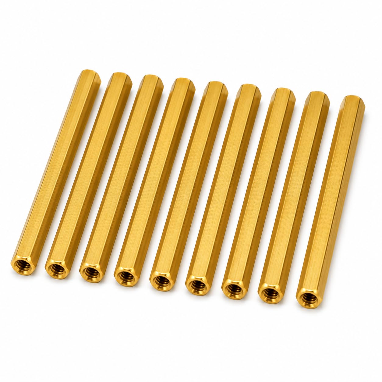 M3 x 50mm Brass Hex Standoff Spacer, Female to Female Threaded PCB Mounting Pillar for Motherboard, 3D Printer & DIY Electronics, Pack of 10-image-19