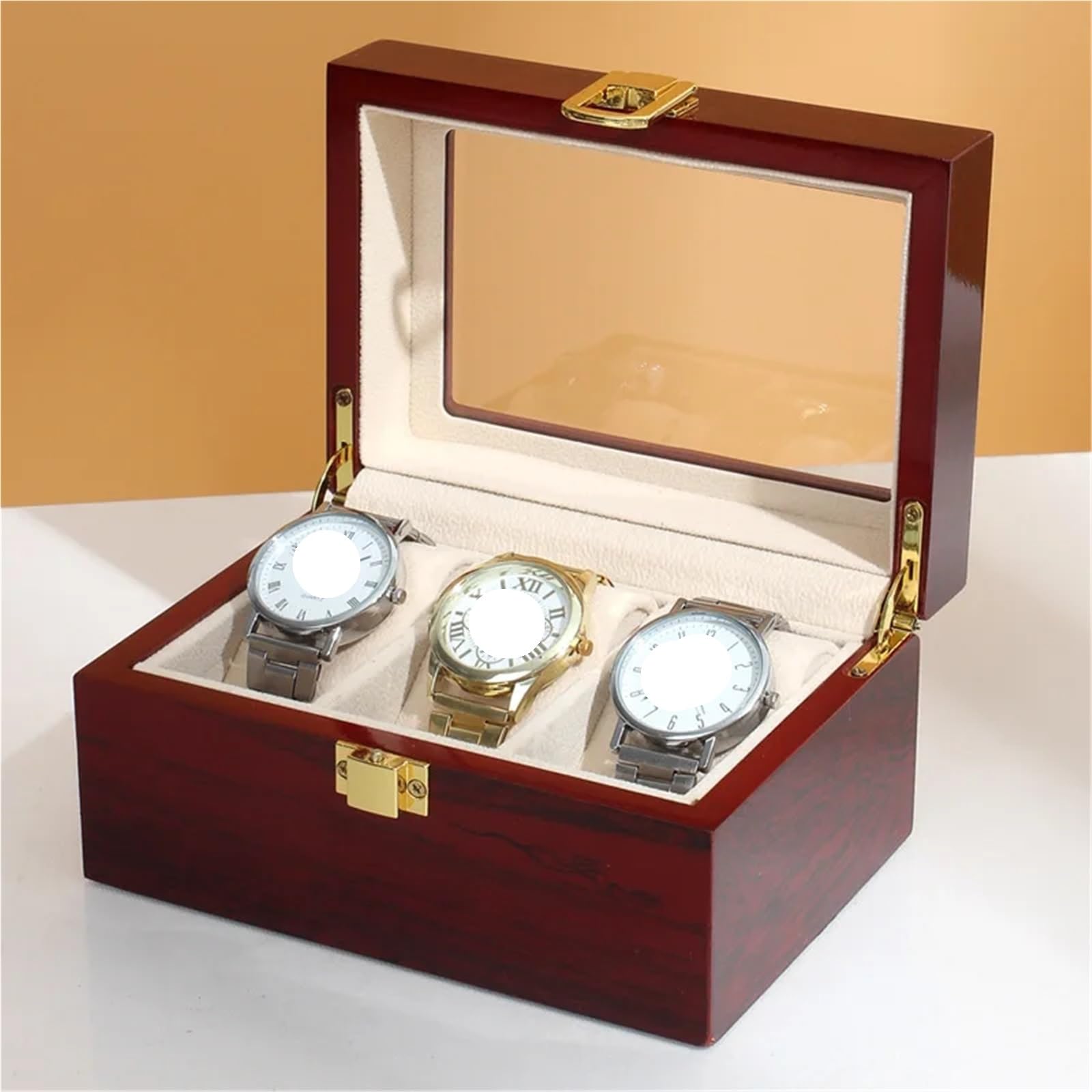 Portaorologi in Legno Massello Organizzatore di scatole for orologi con slot 2/3/5/6/10/12