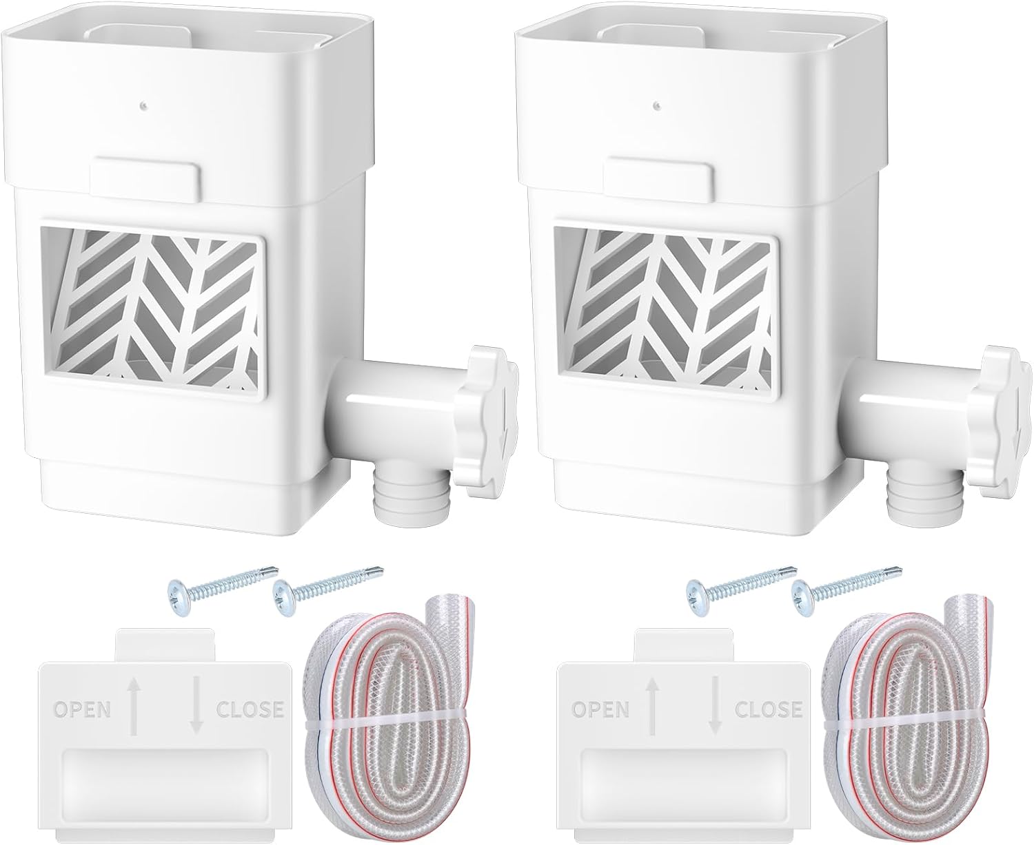 WADEO Rainwater Collection System 2Pack White