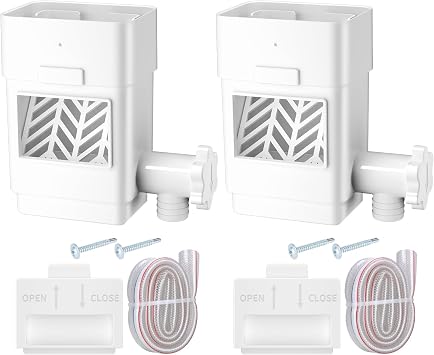 Upgraded Rain Barrel Diverter Kit 2Pack for 2x3 or 3x4inch Downspouts White