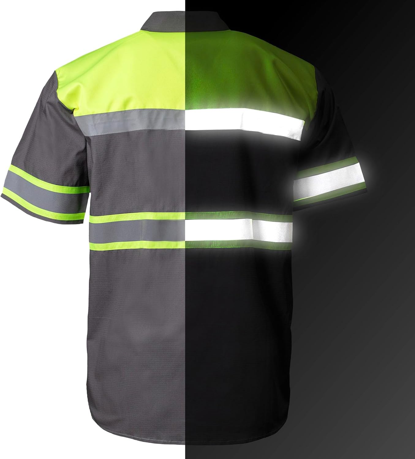 MMCC Men’s Classic Mechanic Work - Button-Down Garage Shirt with Reflective Strip - Roady Red, Rider-Built - Image 2