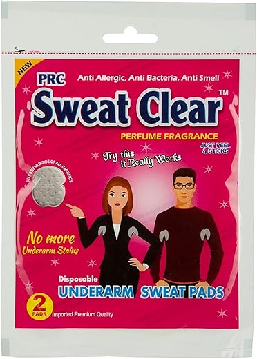 Saree Sweat Pads For Underarms Disposable Highly Absorbent Sweat Pads Cotton Anti Allergic, Anti Bacteria, Anti Smell Disposable Underarm Perspiration Pad for Men and Women,…