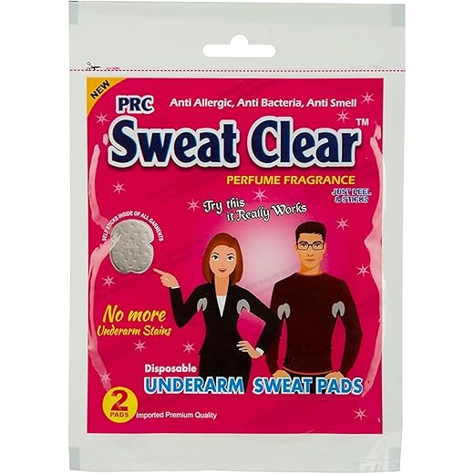 Saree Sweat Pads For Underarms Disposable Highly Absorbent Sweat Pads Cotton Anti Allergic, Anti Bacteria, Anti Smell Disposable Underarm Perspiration Pad for Men and Women, Pack of 10 Pcs
