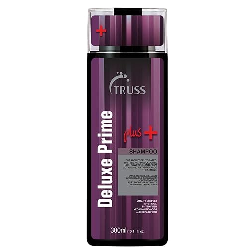 TRUSS Deluxe Prime Plus+ Champú para cabello seco y dañado, champú hidratante para el cabello para mujeres y hombres, control del encrespamiento y