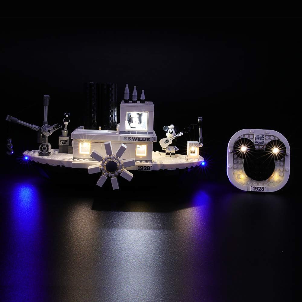BRIKSMAX Led Lighting Kit for Disney Steamboat Willie - Compatible with Lego 21317 Building Blocks Model- Not Include The Lego Set