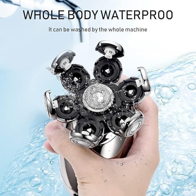 Rasoio elettrico per gli uomini, 5 in 1 Rasoio elettrico per gli uomini 7D Floating Cutter Head USB Ricaricabile Rotary Shaver Smart Multifunzionale Grooming Kit
