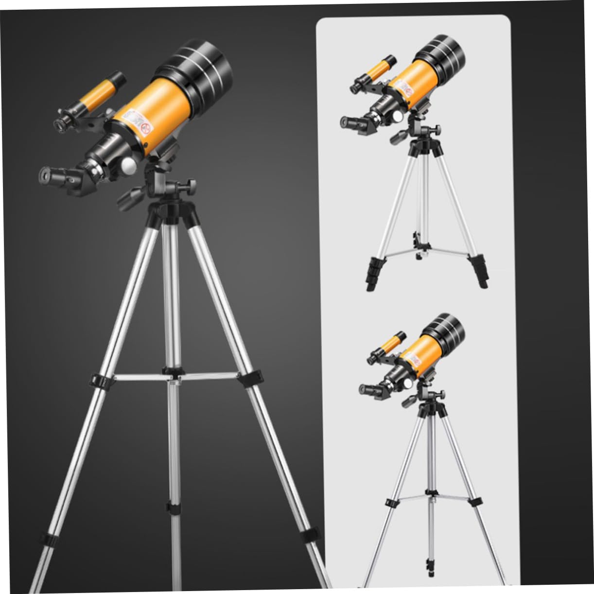 Telescopio Astronomico 70mm con Treppiede Regolabile in Alluminio | Lente Oculare 70mm, Rivestimento a Banda Larga Multistrato, Visione Nitida e Confortevole, Accessori H20mm e H6mm