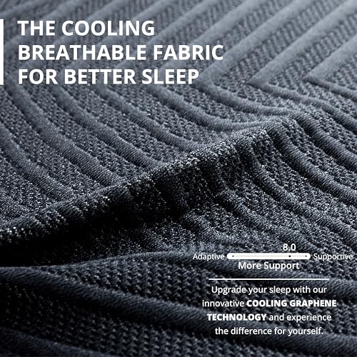 Image of EGOHOME 14 inch Firm King Mattress, Memory Foam Mattress with Cooling Cover, Bed in a Box, CertiPUR-US Certified, Breathable and Supportive, Made in USA, 76''x80''x14'' Black