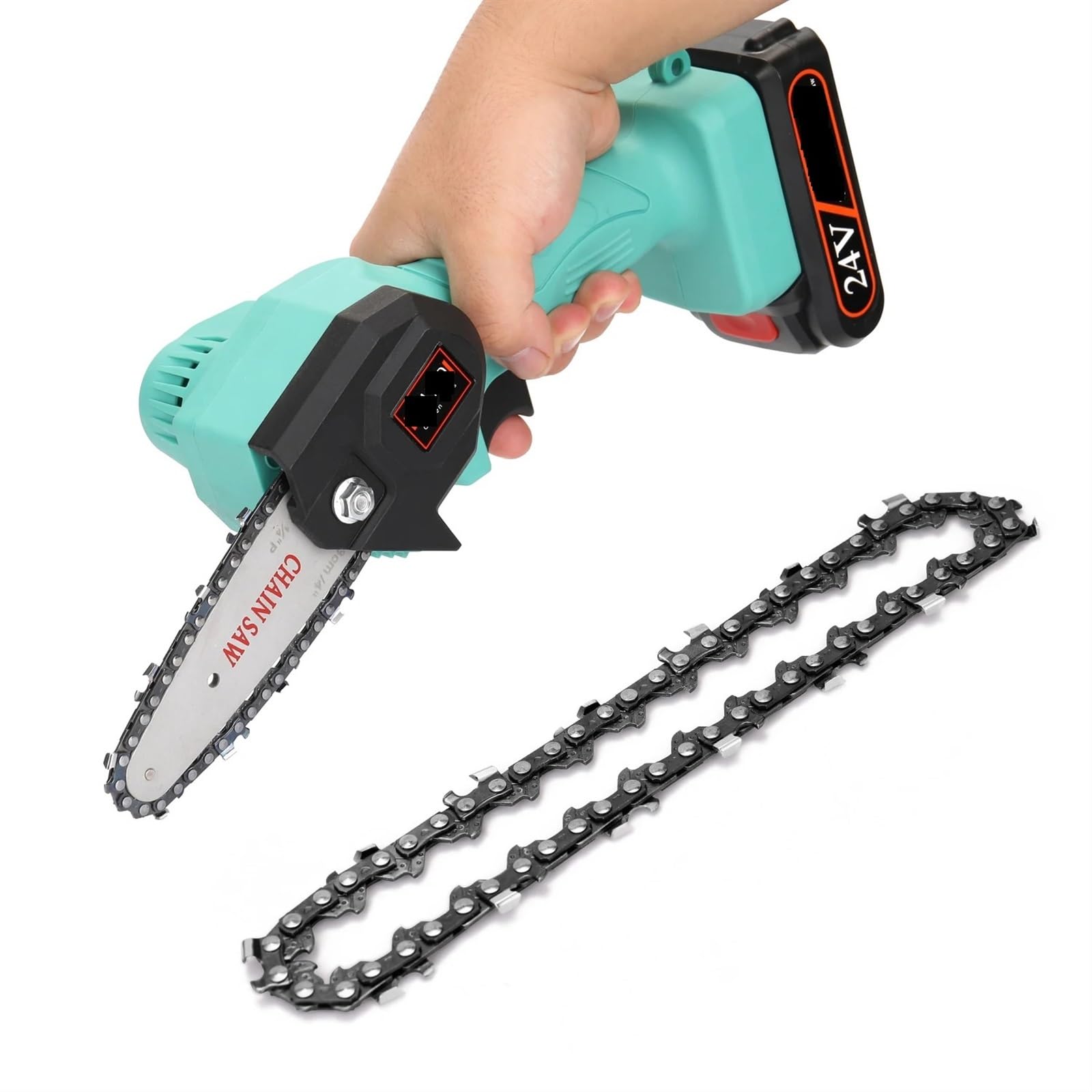 Juego de cadena de motosierra eléctrica inalámbrica de 1/3/5 piezas de 6 pulgadas, cadena de sierra eléctrica inalámbrica, corte de ramas de madera, cadenas afiladas, cuchillas de repuesto