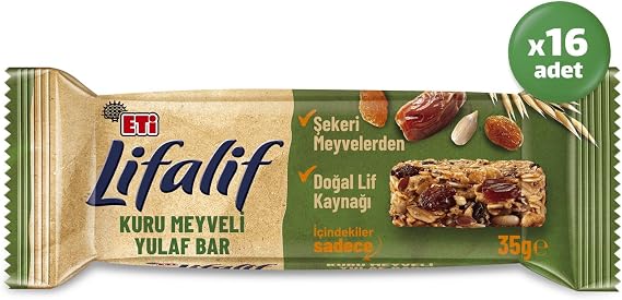 Eti Lifalif Kuru Meyveli Yulaf Bar 35 g x 16 Adet