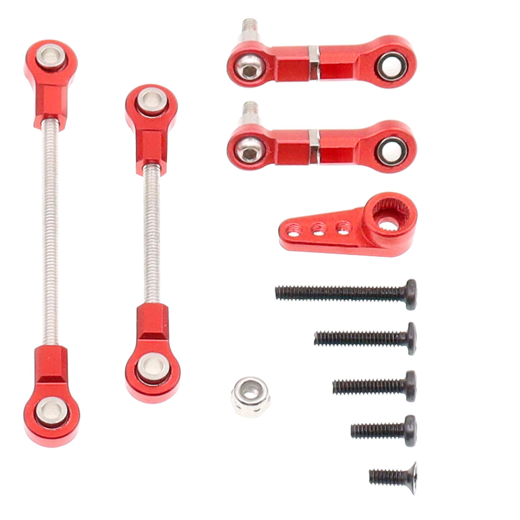 パーツ red tree Treehobby 5PCS Metal Front Steering Link Rod Servo Link Linkages