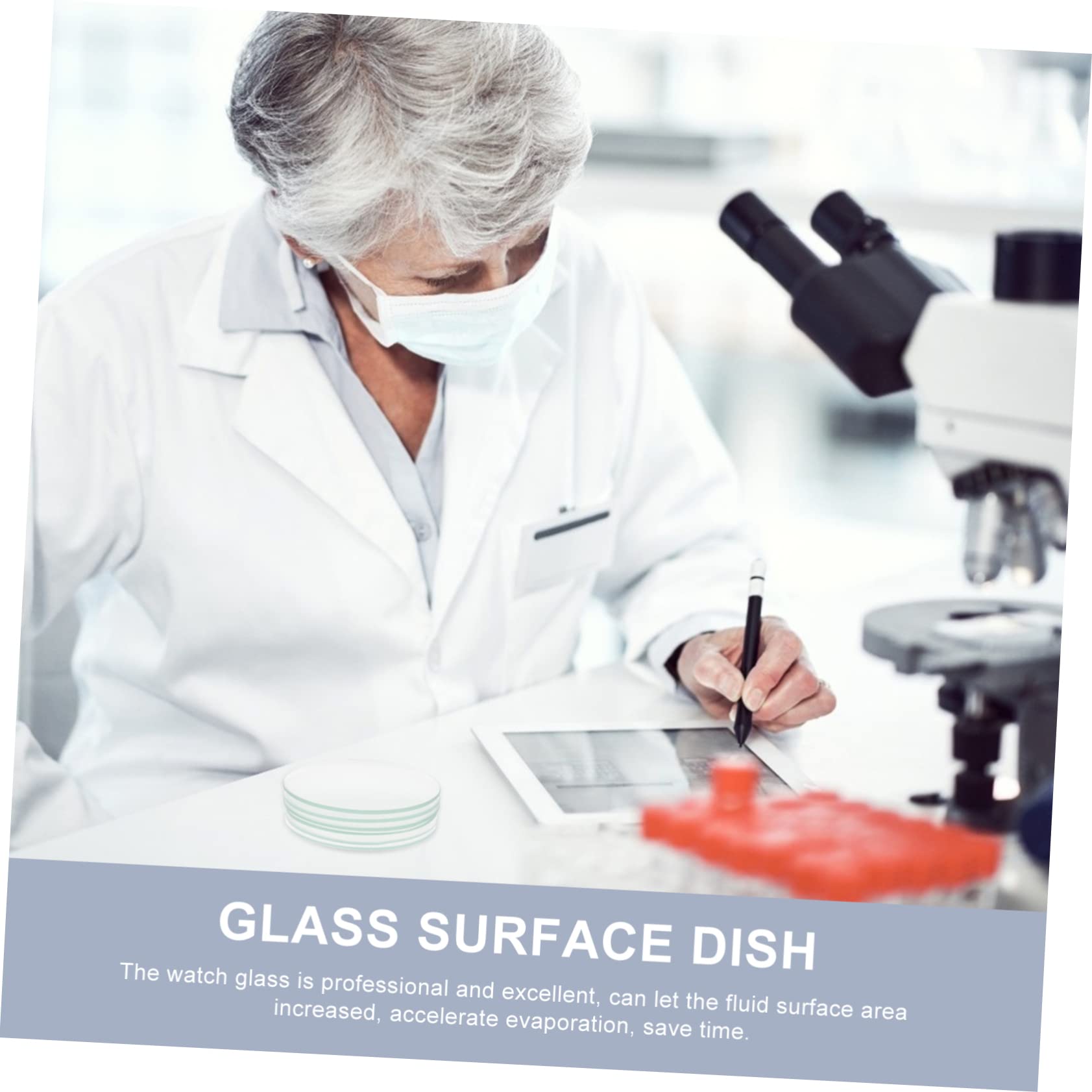 TOPPERFUN 10 Pièces Verre De Montre Verre Rond Équipement En De Laboratoire Plat D'Évaporation Chimie Plat D'Évaporation Science Plat D'Évaporation Coups Table