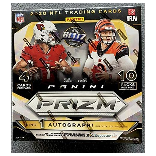 2020 Panini Prizm NFL Football MEGA box (40 cards/box) 1 Autograph per box