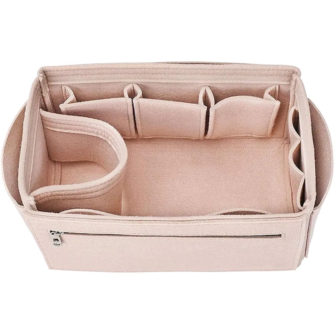 HUWOYG 2 Pcs Felt Insert Liner Makeup Organizer Cosmetic Bag Inner Purse Pouch Handbag Tote Internal For Wallet Organizer