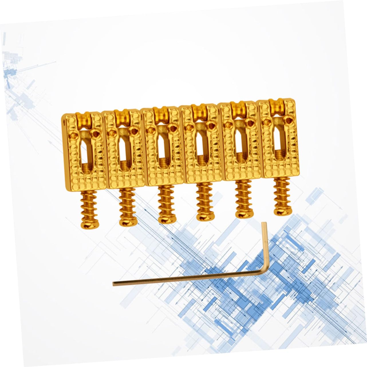 ibasenice 12pezzi Sella Per Ponte Chitarra Elettrica Con e Chiave Per Installazione Facile Design e Top Loading Per Migliorare Tono e Sustain