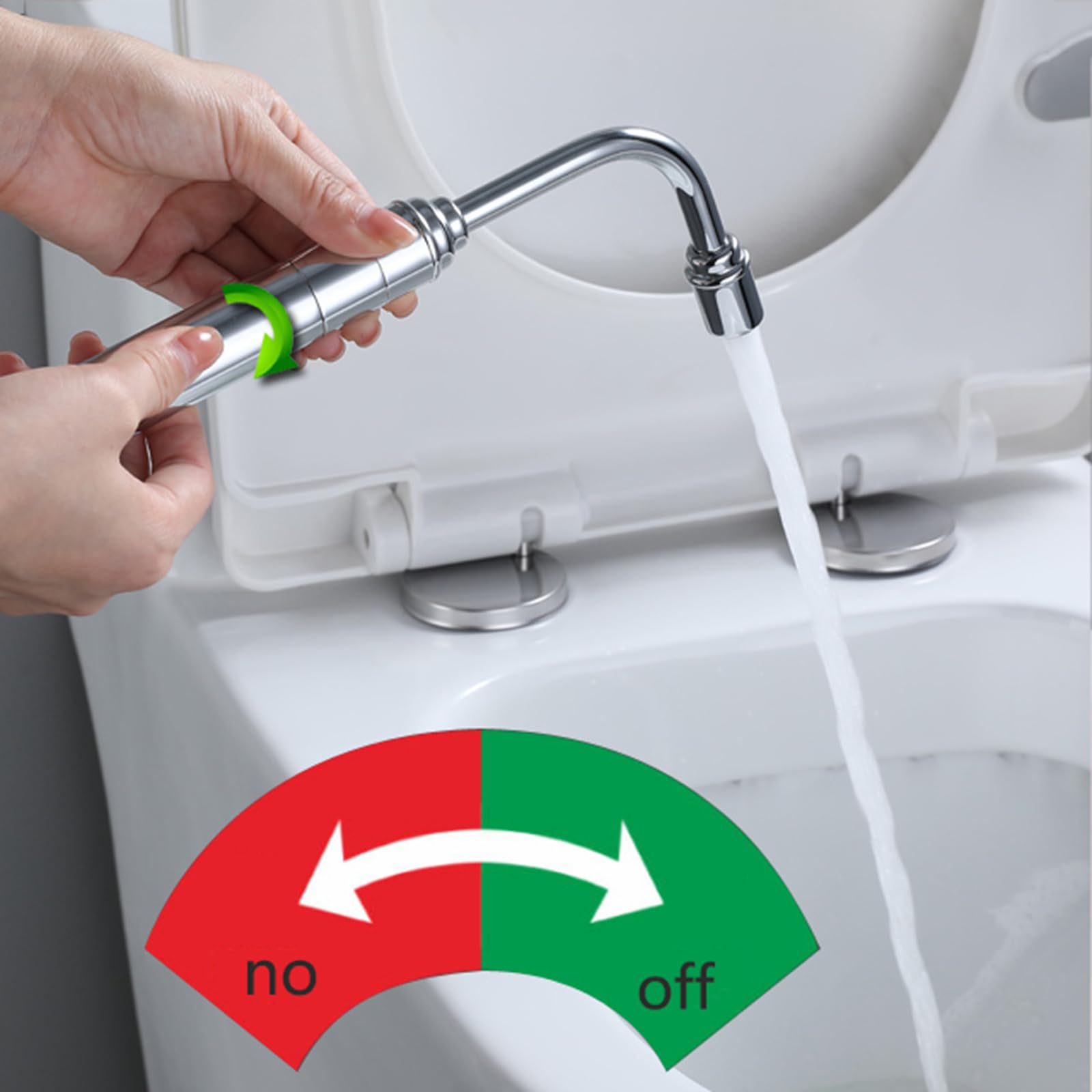 Pulverizador de Bidé de Mano Presión de Agua Ajustable Ducha de Bidet para Wc para La Higiene Personal Plateado Cromado