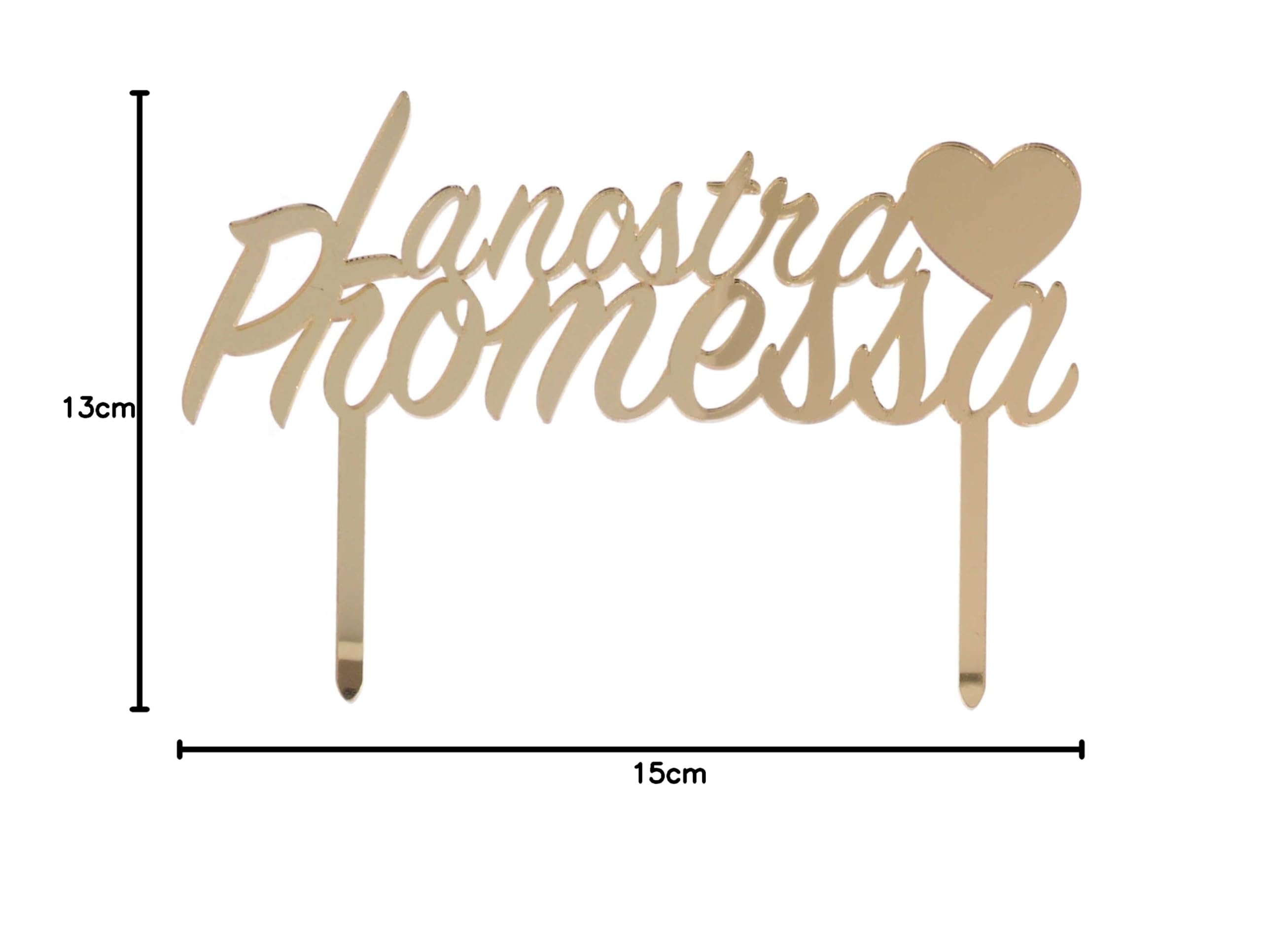 Cake Topper Promessa Oro