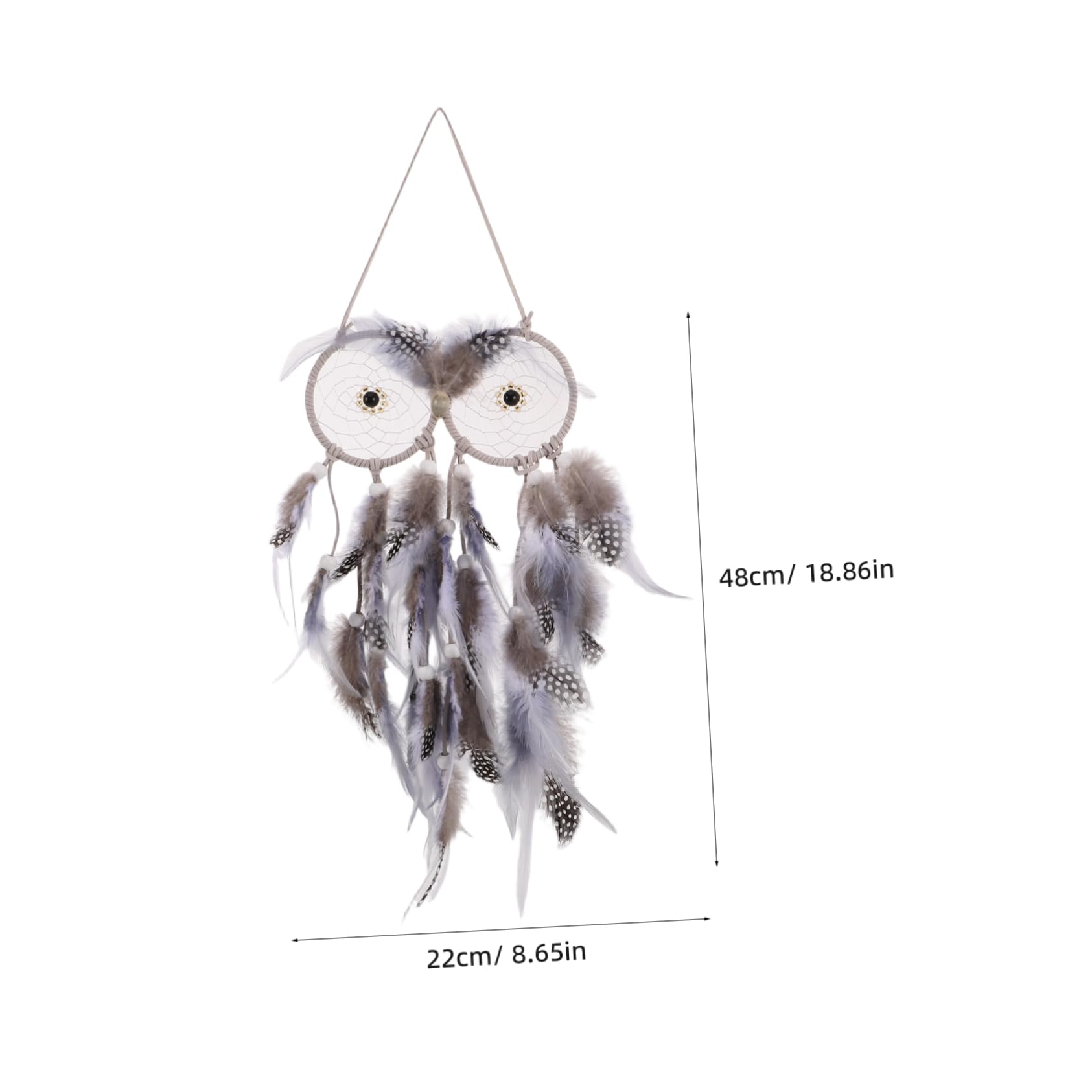 RORPOIR Owl Dream Catcher Wall Decor Elegant Owl Shaped Hanging Decoration for Bedroom Whimsical Boho Style Home Ornament for Easy to Install and