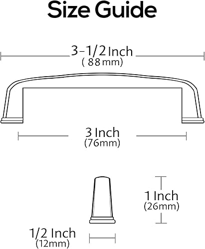 Miniatura 5 de Alzassbg AL3073CP - Paquete de 10 tiradores de gabinete cromados pulidos, 3 pulgadas, manijas de gabinete centrales, accesorios de cocina para