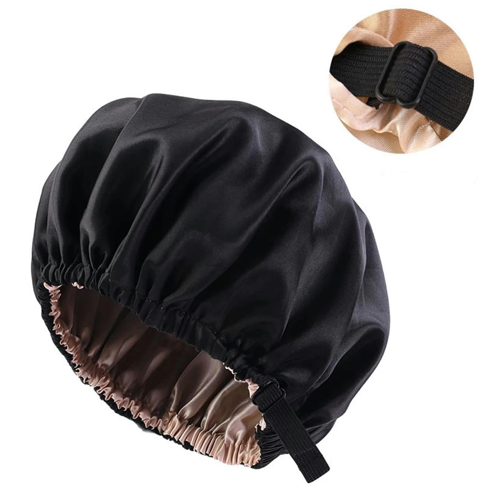 Cuffia Capelli Ricci Notte Cappello per Capelli Satinato per Dormire Invisibile Tround per La Cura dei Capelli Cerimonie per Copricapo Regolazione del Cappello da Notte