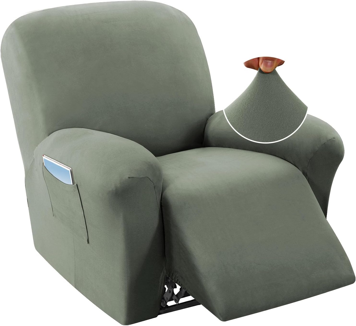 H.VERSAILTEX Velvet Stretch Recliner Couch Covers 1Piece