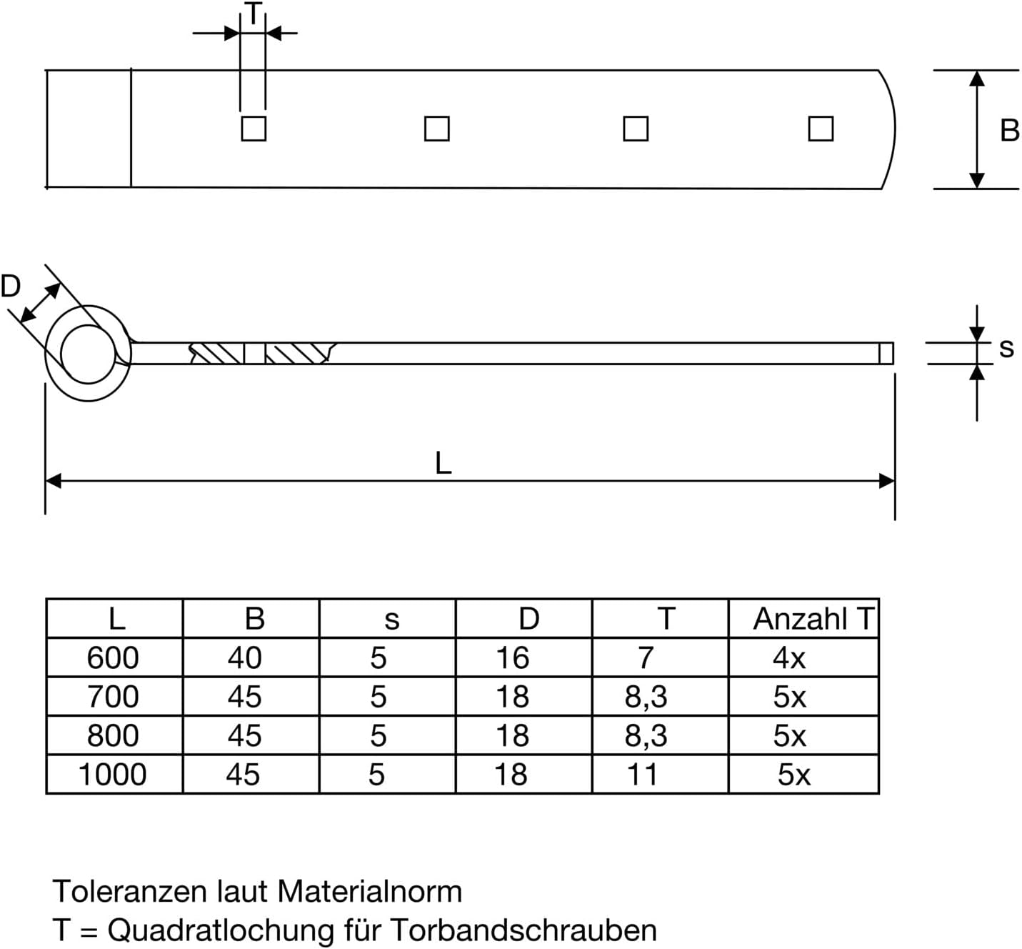'Pair Central Rolled, Without Beam/1000 x 45 x 5 mm Stainless Steel Effect – 1 Piece