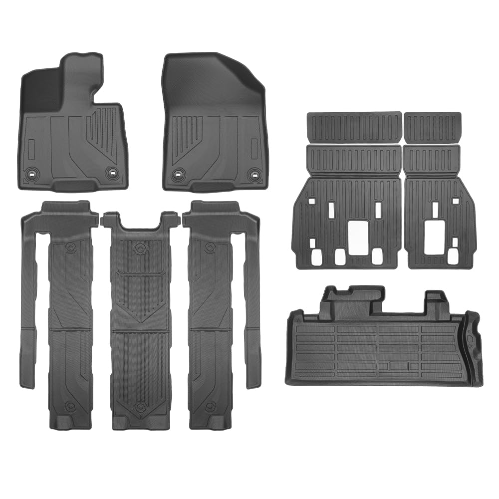 Custom Fit All-Weather Floor Mats for Toyota Sienna 2021-2026 Specifically Designed for 7-Seat Models Platinum 24-26 LE XLE