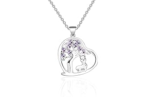 Stunning Amethyst Tree of Life Necklace with Llama Charm