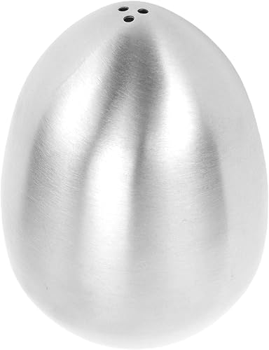 Salt Pepper Shaker Bottle Egg Shaped Spice Jar Multipurpose Salt Pepper Dispenser 3 Holes Leakage Proof Stainless Steel Salt Pepper Dispenser for