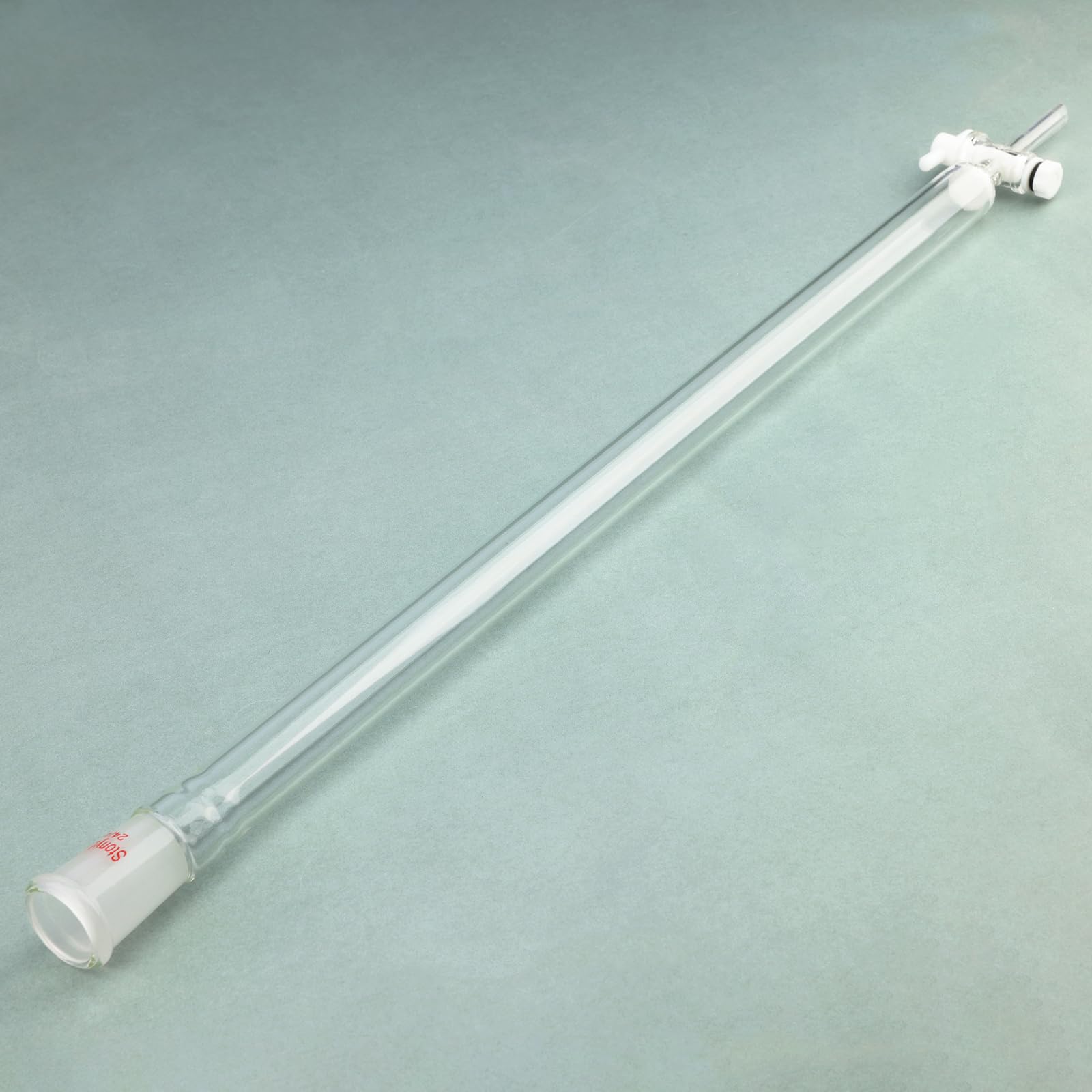 stonylab Colonnes de Chromatographie en Verre Borosilicaté avec Plaque de Sable G2, Diamètre Intérieur de 19 mm, Longueur Utile de 457 mm, Joint 24/40
