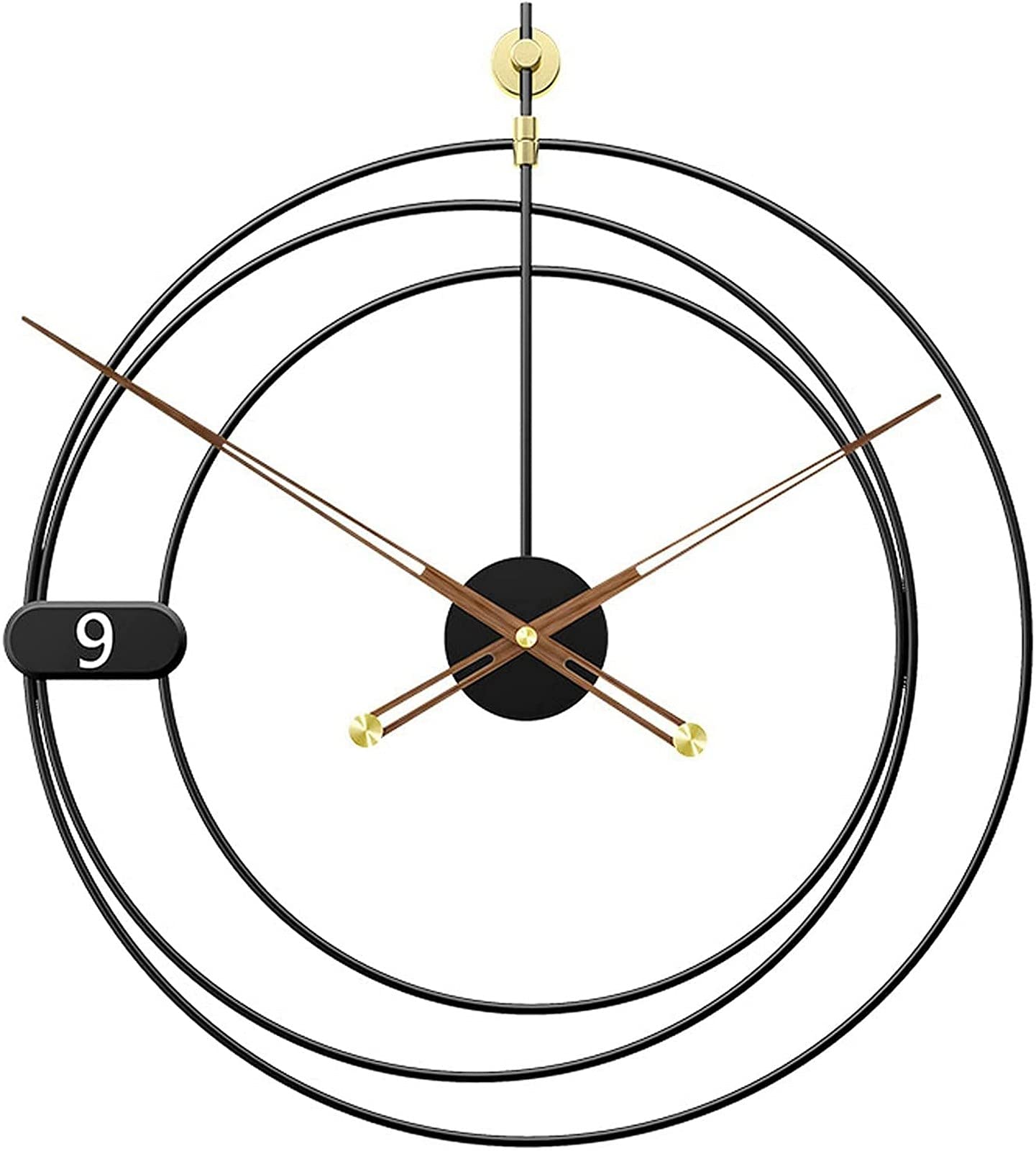 Horloge murale silencieuse pour salon chaleureux au style rétro