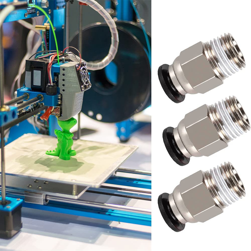 QitinDasen 15 Pezzi 3D Stampante PC4-M6 Pneumatico Connettore e 15 Pezzi 3D Stampante PC4-M10 Pneumatico Connettore