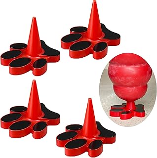 HOMDSG Dog Toy Holder Stopper Compatible with Classic Sizes X-S to XX-L, Only Plastic Paw Plug Included, Red, 4 Pack