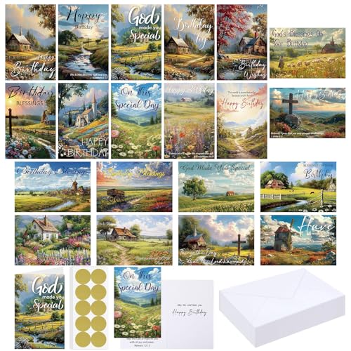 Geyoga 80 Set 4 x 6 Inch Religious Christian Birthday