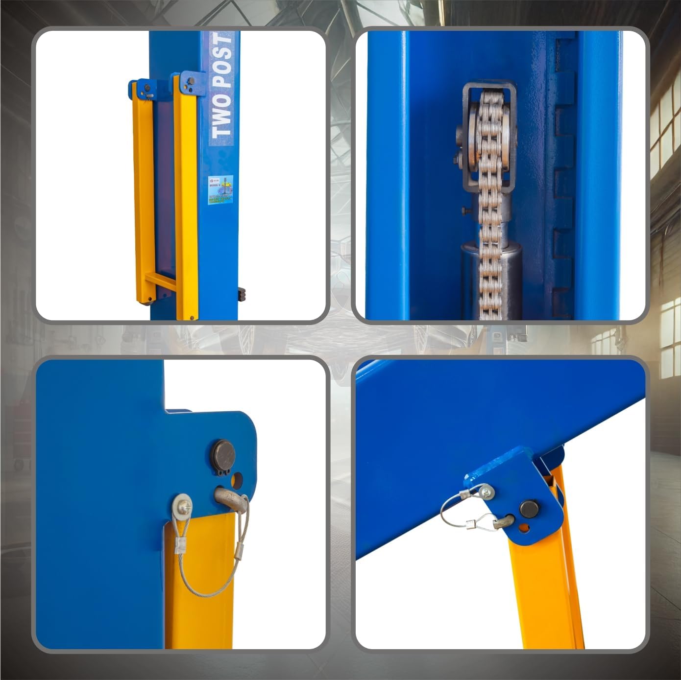 XK-PML-8500 Manual-Lock 2 Post Car Lift for Home Garage Mobile 8500 lbs with 36 Months Parts Replacement