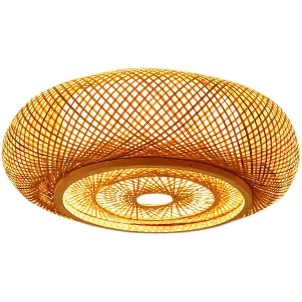 CJSLXGBL Woven Pendant Light Boho Chandelier, Rattan Pendant Lights Kitchen Island, Farmhouse Pendant Lighting With Boho Chandelier Light Fixtures For Living Room Bedroom Restaurant Cafe Teahouse Bar