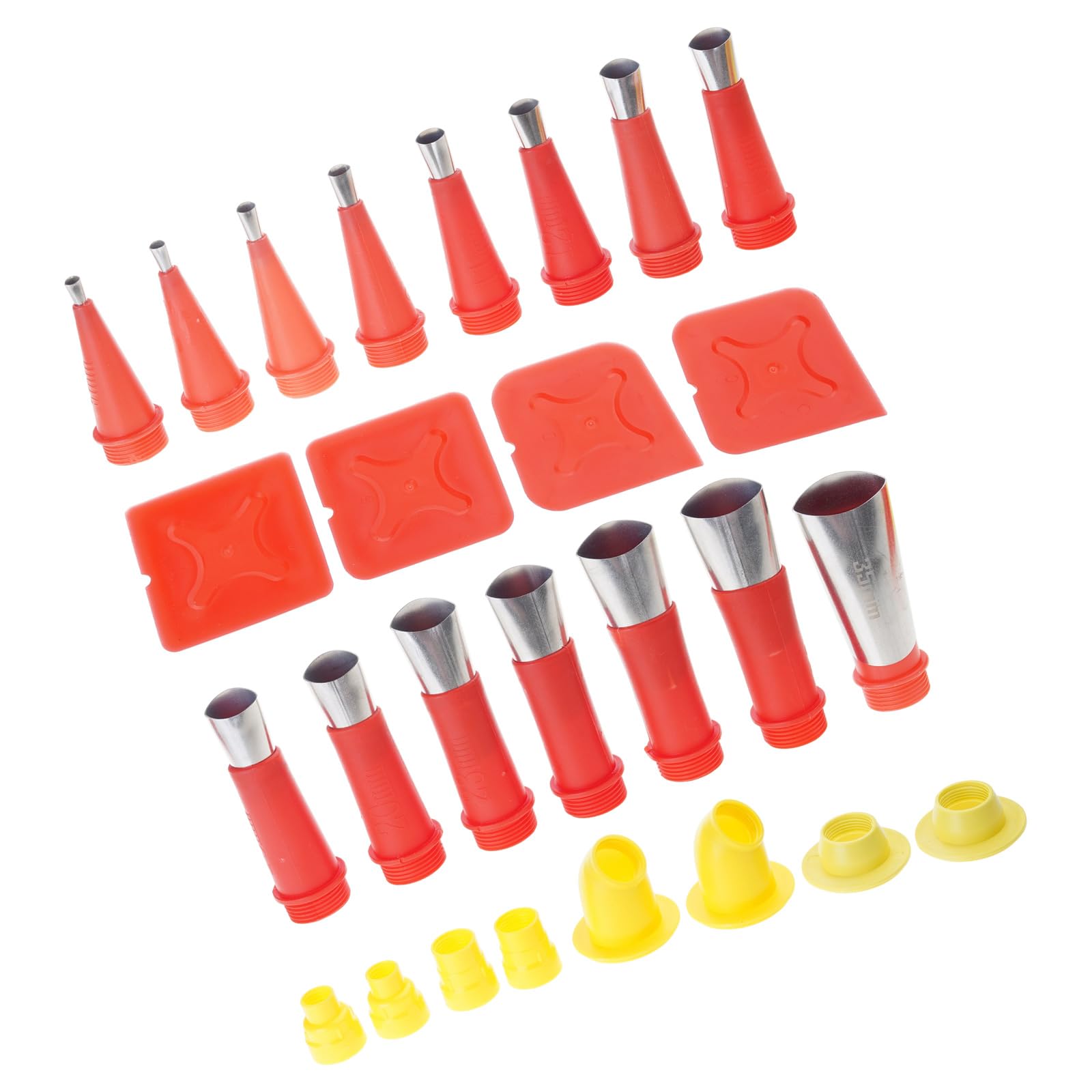 Fromceo 23Pcs Complete Glues Applicator Set With 15 Varied Nozzles And 8 Mounting Bases For Bonding Tasks In Homes And Workshop Glues Nozzles Tool Set