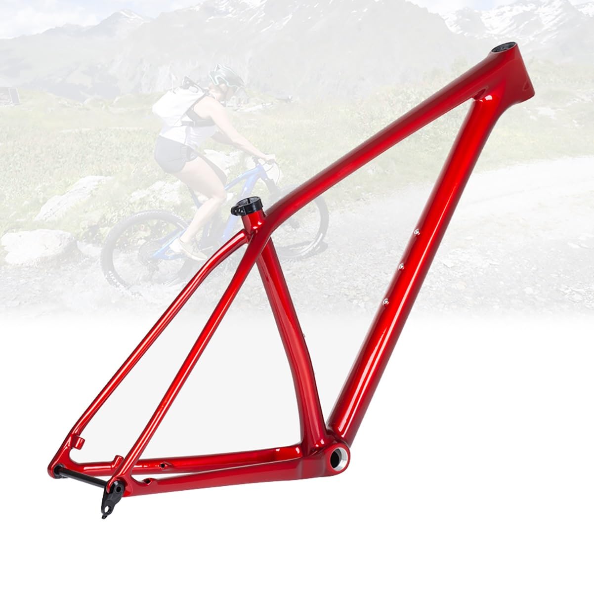 KLWEKJSD 29er Carbon Fiber Mountain Bikes Frame Disc Brake Thru Axle 12x148mm Mountain Bikes Frame BSA73mm Routing Internal (Color : Red, Size : 29er M)