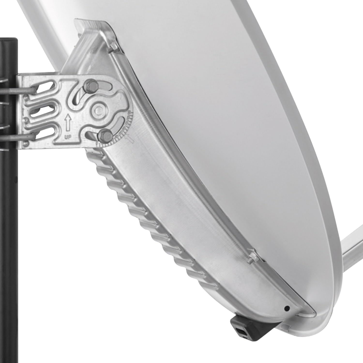 TELESTAR DIGIRAPID 80 A V2 – Parabola satellitare (80 cm, alluminio, braccio di supporto stabile e di alta qualità) – Grigio chiaro