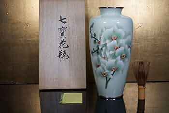 明治期　尾張　七宝　花文　銀線　植線　花瓶　小花瓶　小瓶　七宝焼　壷　花入 明治期 尾張 七宝 花文 銀線 植線 花瓶 小花瓶 小瓶 七宝焼 壷